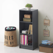 Timber Art Design UK 3 Tier Bookcase Open Tall Shelf Rack Contemporary Organizer Display Shelving Unit for Modern Living Room, Office Space, Study