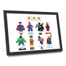 Personalised Fathers Day Superhero Gifts For Dad From Daughter & Son, Daddy Birthday Presents
