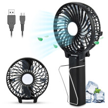 TJC Hand held Fan, Portable Fan USB Rechargeable with 3 Speeds 180? Foldable Battery Powered Personal Mini Small Electric Desk Fans for Kids Office
