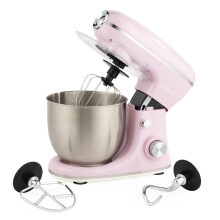 Salter Retro Stand Mixer ? 5L Electric Food Kitchen Mixer, Stainless Steel Removable Mixing Bowl, Accessories Included, Dough Hook, Wire Whisk,