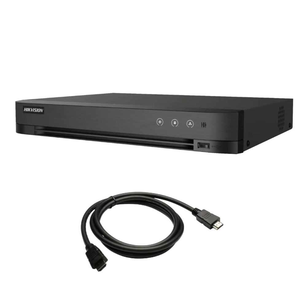 Hikvision 16 Channel H.265 Acusense 8 Mp 4K Dvr [Ids-7216Huhi-M2/S] For Cctv Cameras Dvr Black