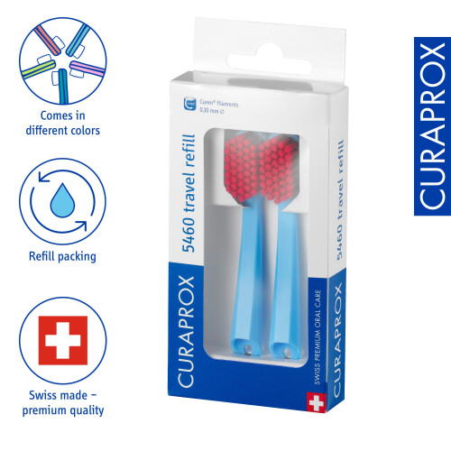 Curaprox Curaprox CS 5460 Travel Toothbrush Refill Random Colour (2 Pack) 1