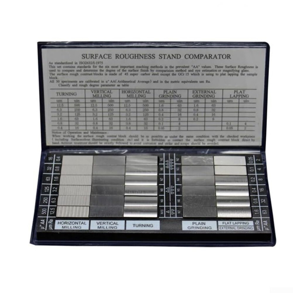 Gauge Block Sets Notebook Pattern Block For Surface Roughness Comparator Turning Grinding Polishing 9382693132772