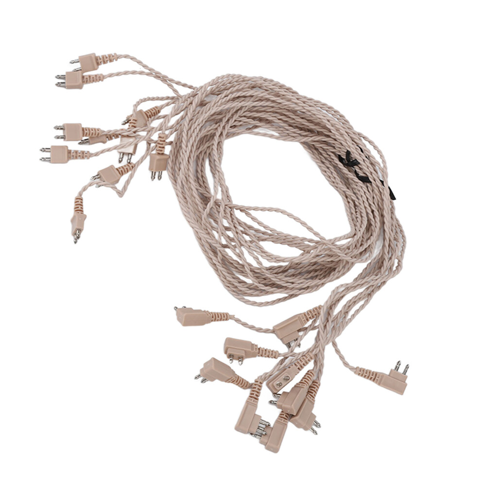 10Pcs 2pin Hearing Aid Cable PVC 75cm High Temp Resistance Rubber