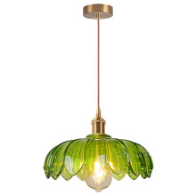 Vintage Deckenleuchte Für Den Innenbereich Pendelleuchte Aus Glas Retro Kronleuchter Moderne Hängeleuchte Für Wohnzimmer, Schlafzimmer Grün