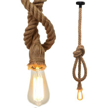 Retro Vintage Pendant Light Hemp Rope (400CM) Industrial Pendant Lights E27 Antique Pendant Lights For Dining Hall Bar Restaurant