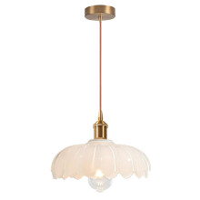 Glass Pendant Light Vintage Interior Ceiling Light Retro Pendant Lights Modern Pendant Light For Living Room, Bedroom White
