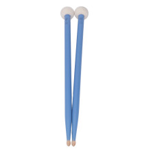 2Pcs Blue Felt Head Drum Mallet Set with Wooden Handles, Non-Slip Instrument Accessory