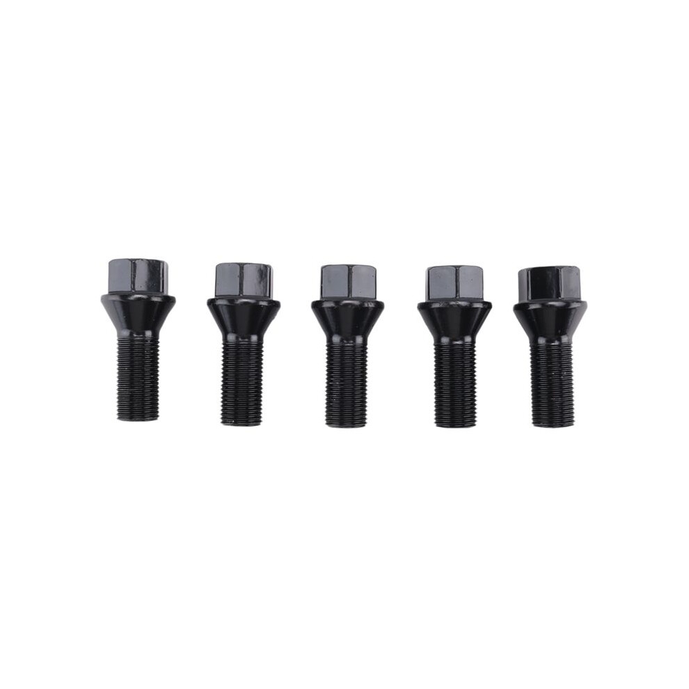 5Pcs M14 X 1.25 Wheel Locking Lug Bolt Nut Steel 36136781151 For - X3 X5 E70 E71 F20 F25 X5 X6 Black 4713823254609