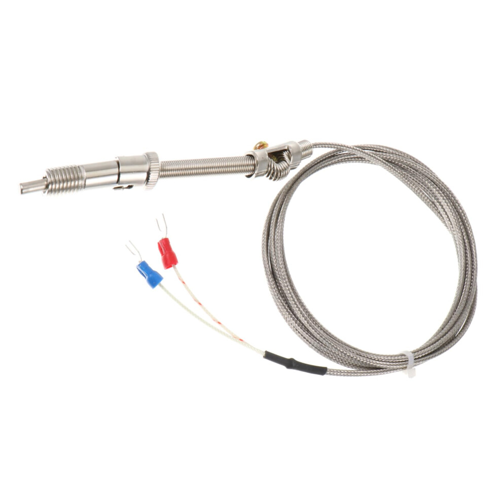 Temperature Probe K Type Thermocouple, 2M Length, Pressure Spring Line, Temperature Measurement Tool 9382693134042