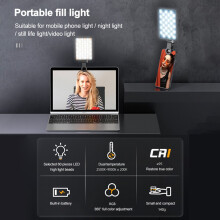 Luce di fotografia a LED bicolore 78 LED 2500K-9000K Dimmabile Schermo LCD Batteria da 2000mAh