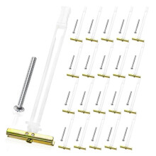 20Pack Drywall Anchor with Included Bolts for 1/4In-20,for TV Mounting,Cabinets,Holds to 265lbs Each in 1/2In Drywall