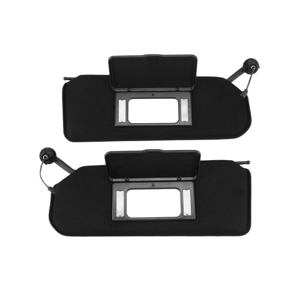Car Front Sunvisor Sun Visors With Mirrors & Led Lights For Corvette C5 1997-2004 10442033 10442034 Black 6132402124528