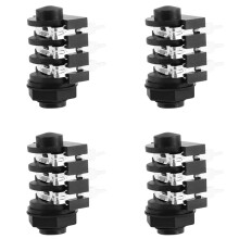 4Stück 1/ 4 Zoll 6,5 mm Stereo Audio Leiterplattenmontage Kopfhoerer Buchse 6-Pin