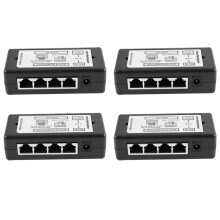 4X 4 Port Poe Injector Poe Power Adapter Ethernet Power Supply Pin 4,5(+)/7,8(-)Input Dc12V-Dc48V for Ip Camera