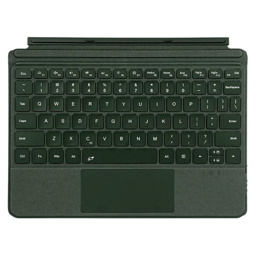 Keyboard With 7Color Backlit Keys And Multitouch Trackpad, Magnetic Detachable For Surface Pro 7+/7/6/5/4/3 Dark/Green 9199774998604