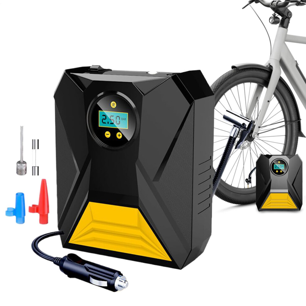 Tire Inflator Portable 12V Digital Display Electric Pressure Gauge For Cars, Bikes, Motorcycles, Trucks Ball Inflation 9347817429046