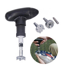 Versatile Golf Spike Wrench, Compact Design High Quality Stainless Steel Zinc Alloy Remover Tool for Golf Cleats, Ergonomically Contoured Handle for E