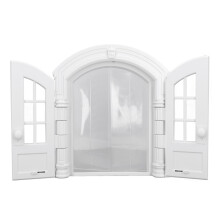 Porta per gatti da interno per animali domestici cani – Plastica bianca ABS, 24x27,5x7,2 cm