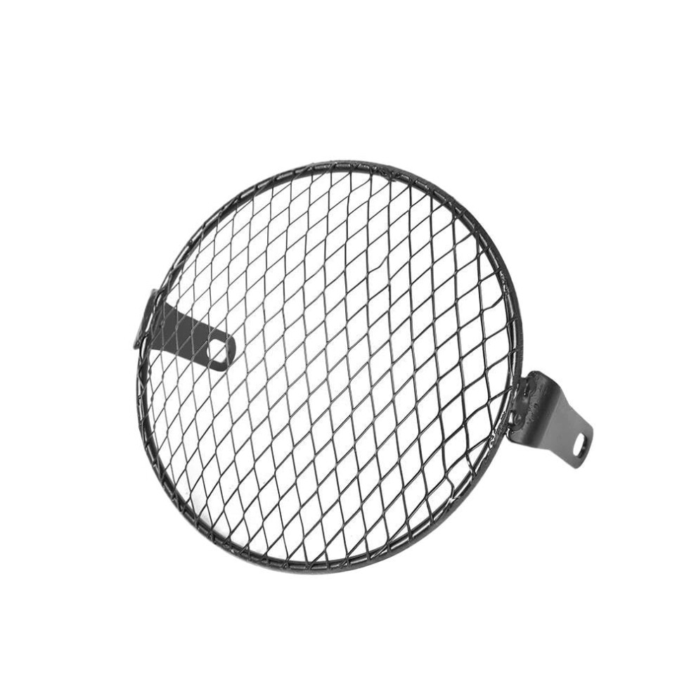 Motorcycle Headlight Grill Protector With Retro Vintage Metal Mesh For Chopper And Universal Bikes 9347817516203