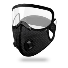 Reusable Face Mask with Activated Carbon Filter and Detachable Goggles for Outdoor Cycling