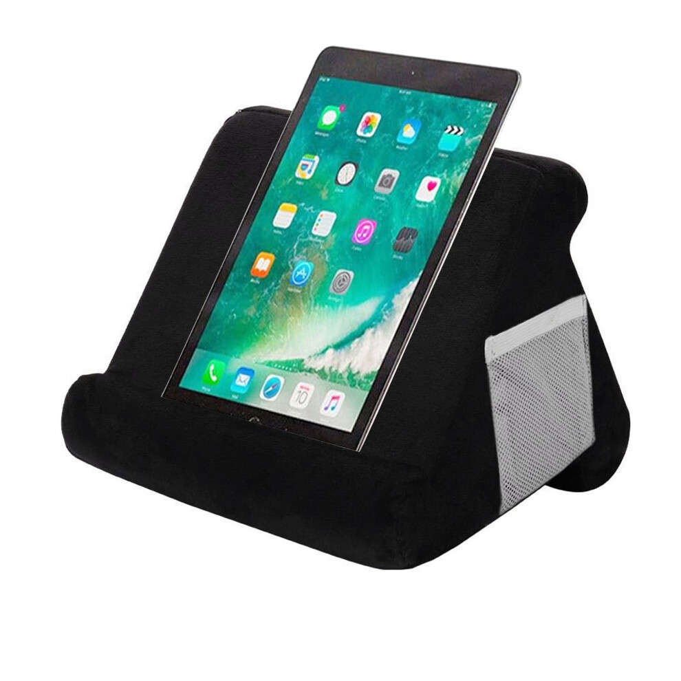 Tablet Pillow Stand For Ipad - Multi-Angle Soft Reading Cushion Holder For Tablets And Laptops, Soft Pad Rest Black 9199774999786