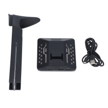 RGB-Kopfhörerhalter mit 2 USB-Anschlüssen – Gaming-Schreibtischzubehör, ABS, 26,7x12,3x10,3cm