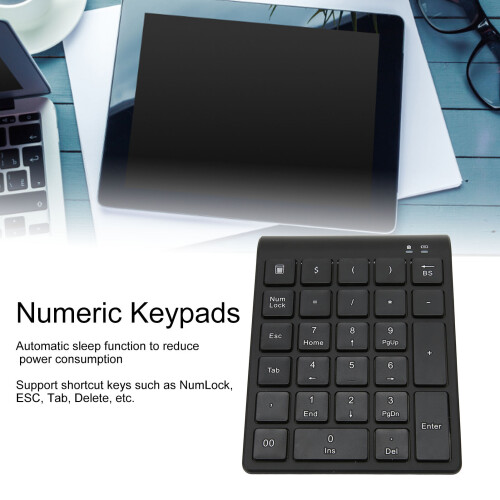 High-Precision 27 Key Bluetooth Keypad with Fast Data Transfer in Black 1