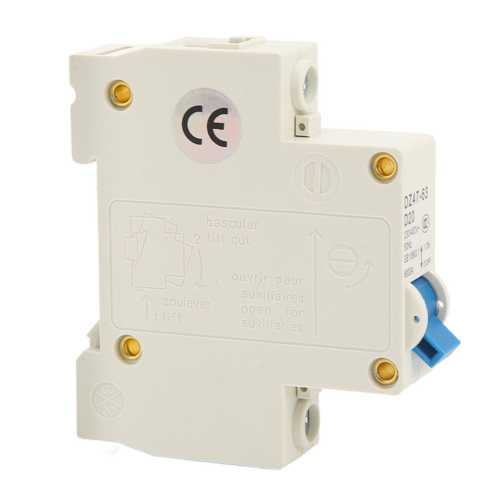 1P 20A Circuit Breaker Ac 230V 400V For Electrical System Protection 7651375203553