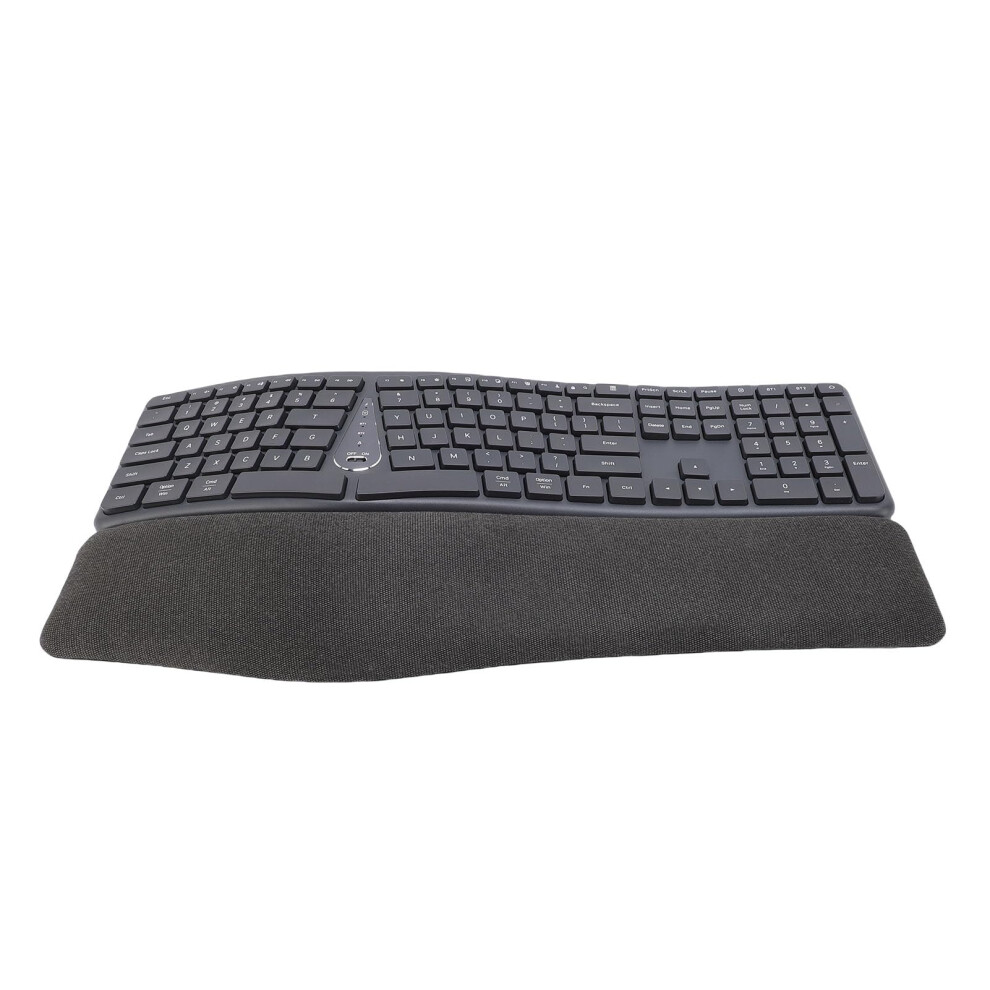 Ergonomic Wireless Keyboard With Memory Foam Wrist Rest, Rechargeable Bluetooth, Quiet Typing 9164114588470