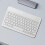 Wireless Bluetooth Keyboard Ergonomic Compact Design Rechargeable Long Battery Quiet Slim Keys White 4