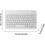 Wireless Bluetooth Keyboard Ergonomic Compact Design Rechargeable Long Battery Quiet Slim Keys White 5