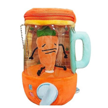 Plush Carrot Juicer Toy,Carrot Juicer Plush Toy,6 Inch Carrot Blender Plush, Fun Drawstring Rotating Plush Toy, Rotating