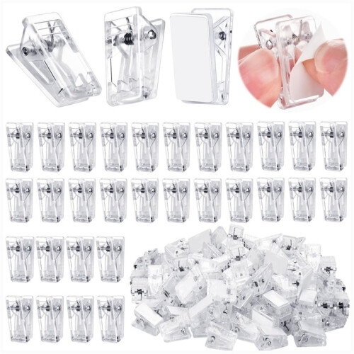 Self Adhesive Clips, 100PCS Plastic  Wall Hanging Clips for Office, Home, School Organization
