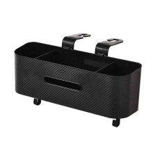 Caja de Pañuelos Multifuncional para Automóvil con Portavasos y Ganchos para Almacenamiento en el Asiento Trasero