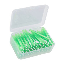 Efficient 60Pcs Interdental Brush Set for Braces & Gum Care - Green - Easy Use