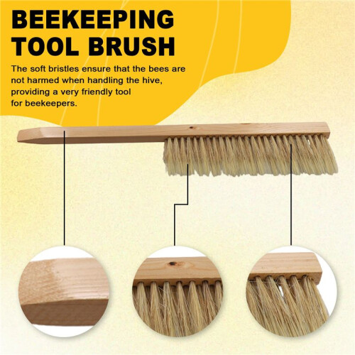 Beekeeping Tools Brush Bee Brush Wooden Handle Brush Beekeeping Tools Beekeeping Equipment Hive Brush 1