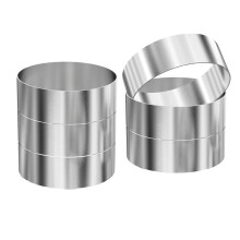 6 Stück Hamburgerbrötchenringe, Burgerform, 4 Zoll Große Ringformen zum Kochen, Kochringe für Spiegeleier, Crumpets, Pfannkuchen