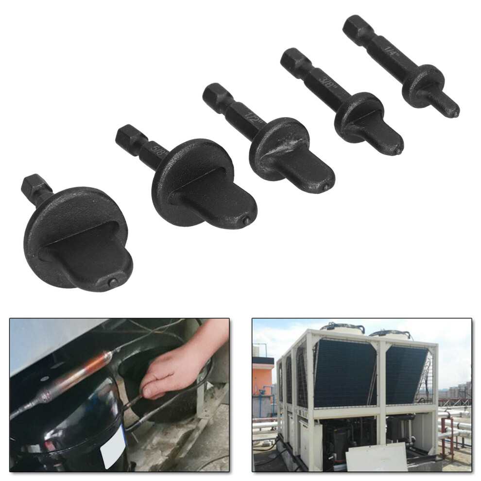 Air Conditioner Tube Flaring Set With 5 Metal Hex Shank Swaging Tool Drill Bits 8251377290903