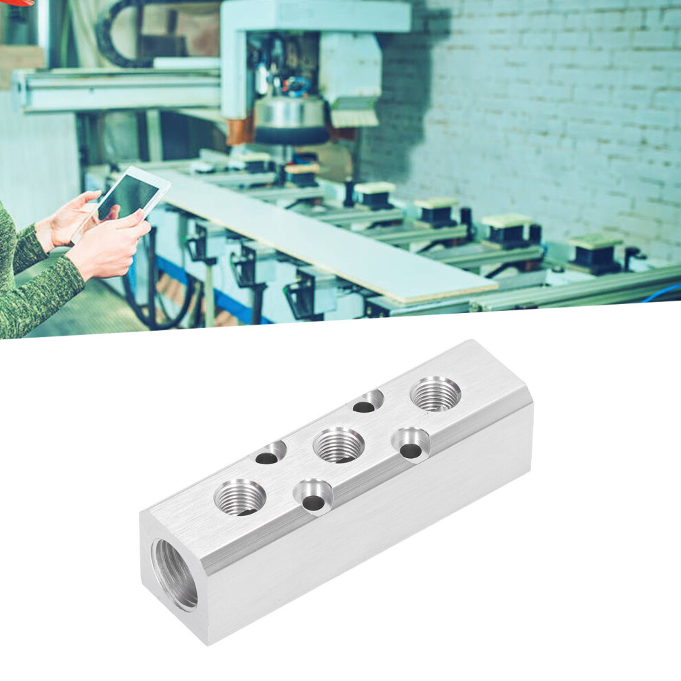 Pneumatic Manifold Connector Splitter G1/2 Input G1/4 Output 30X30mm Sy30-02-3F 8731382312758