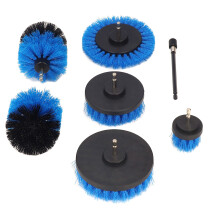 6 piezas de cepillo de taladro hexagonal de 1/4 de pulgada con varilla azul y negro