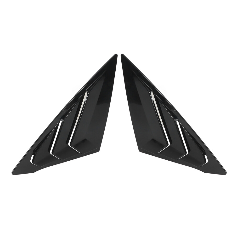 2Pcs Bright Rear Window Louvers For Civic 11Th Gen Sedan 2022 Black 3281375210578