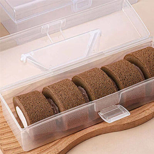 Transparent PVC Cake Box - Rectangular Storage Packaging for Desserts, Biscuits, and Western Pastries 2