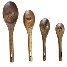 4-Teiliges Set Aus Messlöffeln Aus Holz zum Backen, Gewürzlöffel, Kaffeemesslöffel, Holzlöffel, Backutensilien für die Küche zu Hause