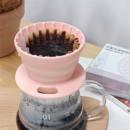 Silicon Vikbar Filterkopp Bärbar Kaffefilterkopp Kaka Kaffefilter D 2