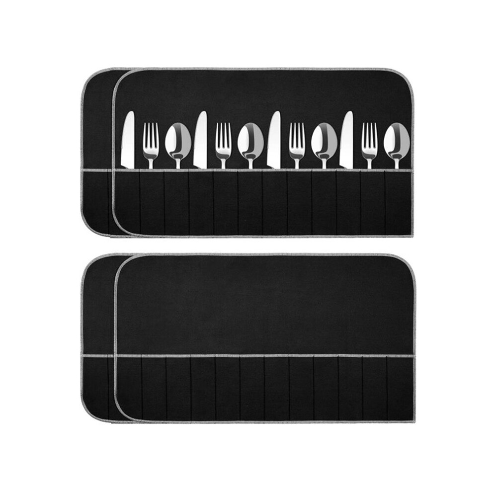 Silver Storage Bags Storage Cloth Flatware Organizer Anti Tarnish Protector Bags 4Pcs