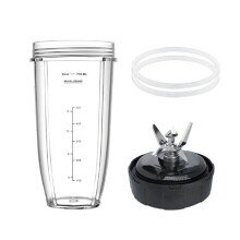 Voor  BL480 1500W Sapcentrifuge Accessoireset met 24oz Beker, Mes en 2 Rubberen Ringen