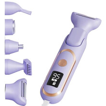 Elektrischer 5-in-1-Haarschneider für Damen, Sanfte Haarentfernung, Effizienter, Wiederaufladbarer Rasierer mit Edelstahlklingen