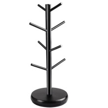Kaffeetassenständer, 360 Drehbar, Kaffeetassenständer mit 8 Haken, Kaffeetheke, Bar, Multifunktions-Präsentationsständer, Dickere Basis
