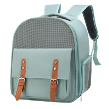 Cat Transport Carrier Portable Cat Bag For Travel Washable Foldable Backpack 39 x 32 x 25 cm Green